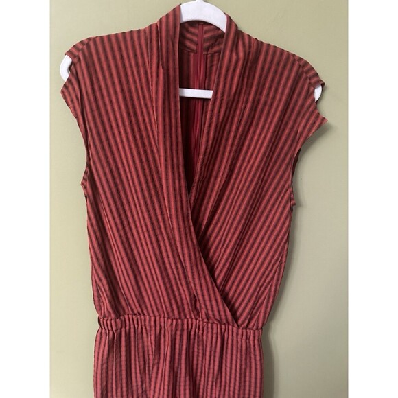 Zero + Maria Cornejo Red Striped Sleeveless Tasmeen Jumpsuit, Sz 6 V-Neck - Picture 2 of 9
